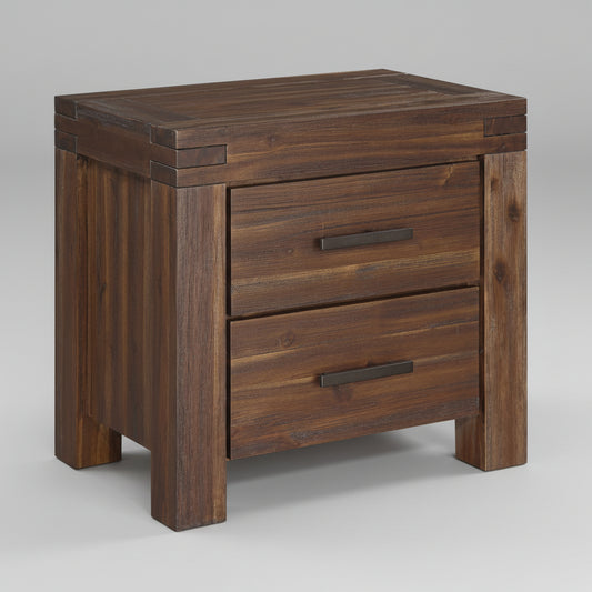 Modus Meadow Two Drawer Solid Wood Nightstand in Brick Brown 8 FFE-1474
