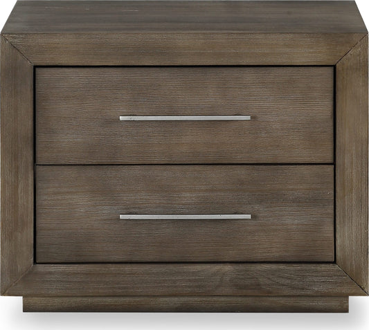 Modus Melbourne Two Drawer Nightstand with USB in Dark Pine 6 FFE-1488