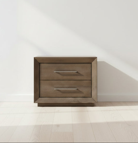 Modus Melbourne Two Drawer Nightstand with USB in Dark Pine 6 FFE-1488
