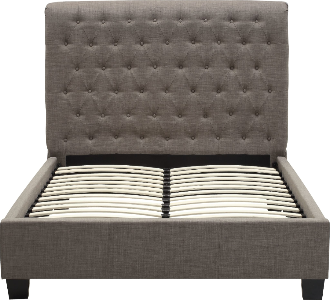 Modus Royal King-size Tufted Platform Bed Dolphin Gray Linen 3 FFE-1510