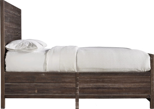 Modus Townsend King-size Solid Wood Panel Bed in Java & Rails/Slats FFE-1492