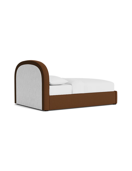 Lulu & Georgia Newbery Platform Bed Chocolate Performance Fabric FFE-1464