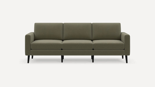 Burrow Nomad Plus Moss Green 3-Piece Sofa Couch Block Arm FFE-1454
