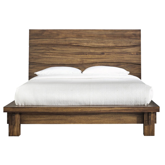 Modus Ocean California King-size Solid Wood Platform Bed in Natural Sengon FFE-1470