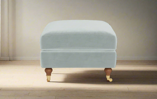 Interior Define Performance Velvet Spa Rose Ottoman by The Everygirl FFE258-471