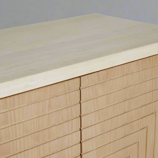 Lulu and Georgia Rayner Oak Design Sideboard Buffet Cabinet Granite Top FFE258-520