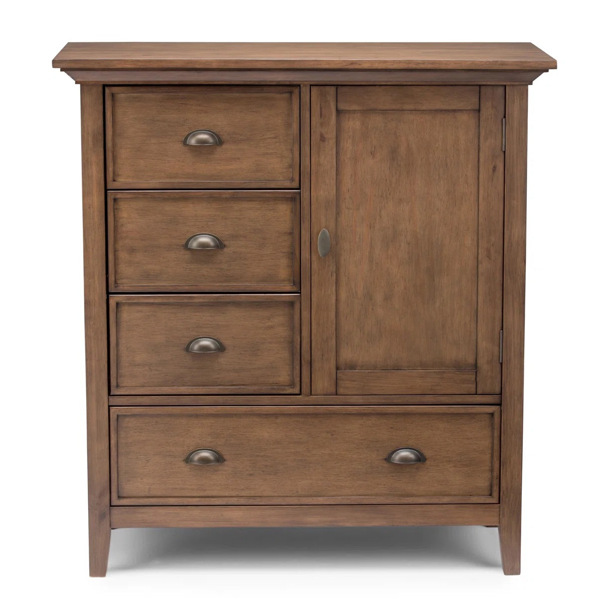Redmond Solid Wood Rustic Natural Aged Brown Storage Cabinet Dresser Chest FFW258-712