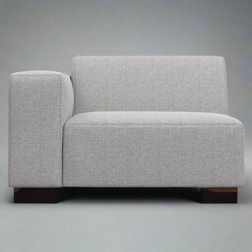 Simpli Home Pale Grey Rex 2 pc Love Seat & Ottoman FFE-771