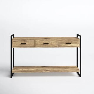 Riverside Mango Natural Wood Metal Legs 54" Console Sofa Table FFW258-597