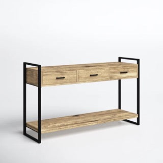 Riverside Mango Natural Wood Metal Legs 54" Console Sofa Table FFW258-597