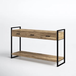 Riverside Mango Natural Wood Metal Legs 54" Console Sofa Table FFW258-597