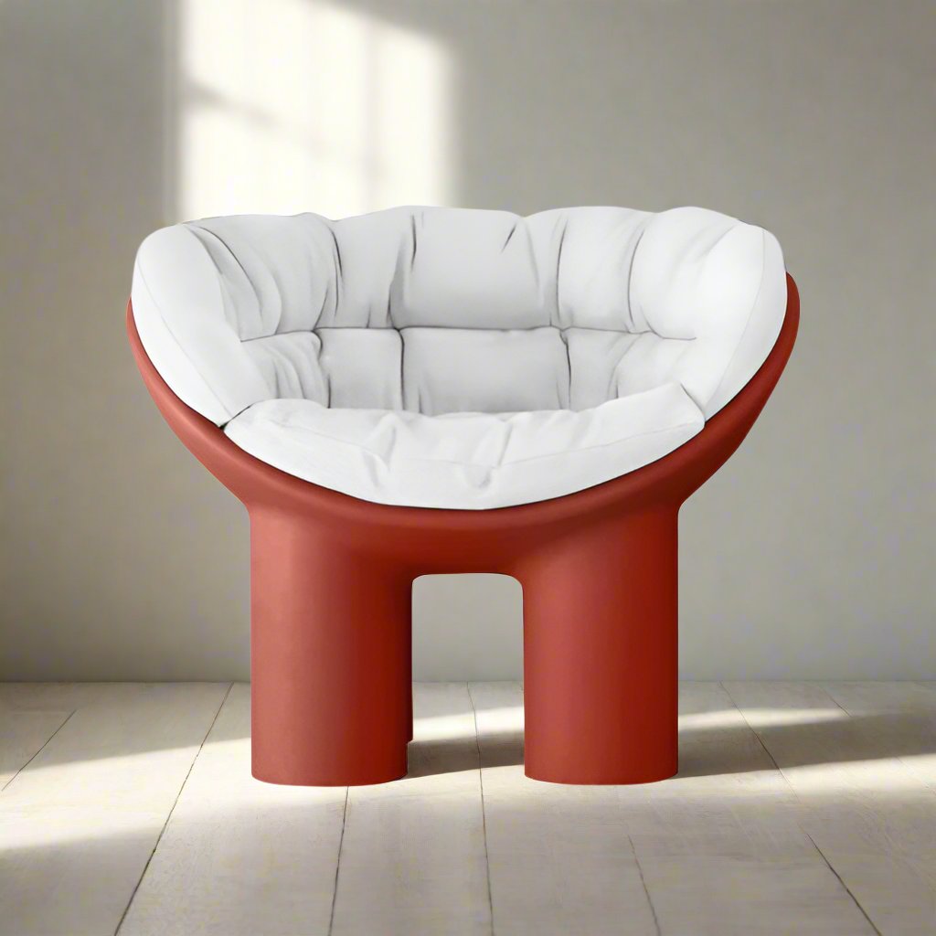 Driade Faye Toogood Roly Poly Red Brick/White Cushion Armchair FFE258-164