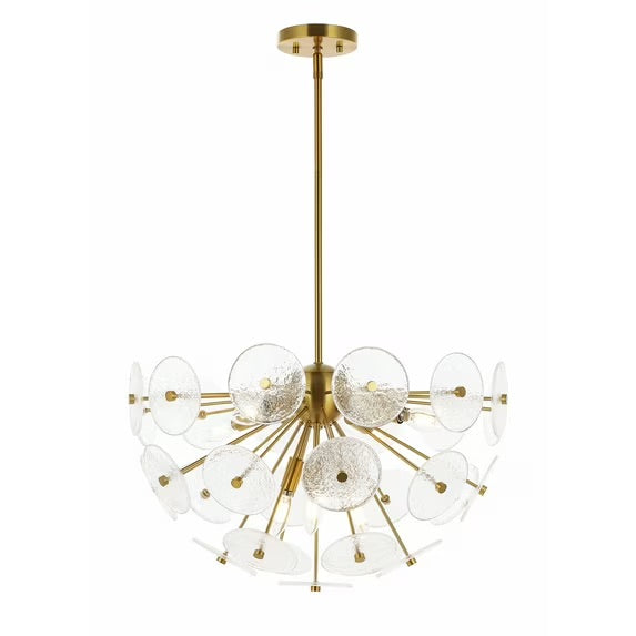 Safavieh Miri 24 inch Brass Metal Pendant Light with Shade FFW-1027