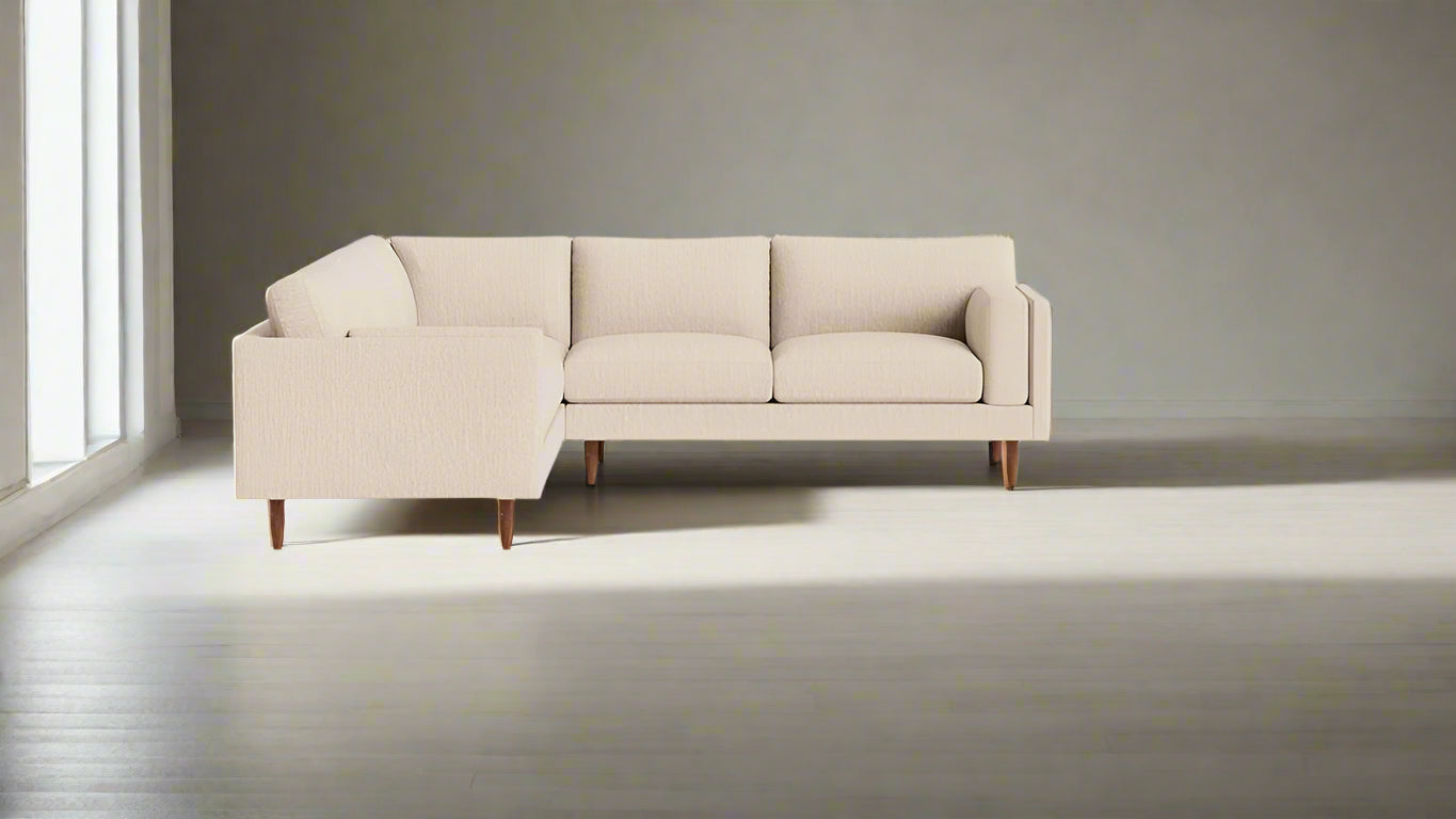 BenchMade Modern Merrick Tan Skinny Fat Right Sectional Sofa Couch FFE258-351