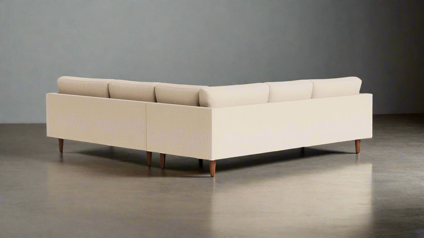 BenchMade Modern Merrick Tan Skinny Fat Right Sectional Sofa Couch FFE258-351