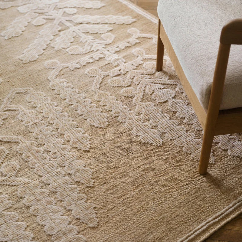 Shakha Hand Knotted Taupe/Ivory Jute Area Rug 10 x 14 Natural FFE-766