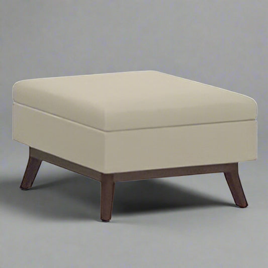 Owen 34" Coffee Table Storage Ottoman in Natural Linen Look Fabric FFW258-606