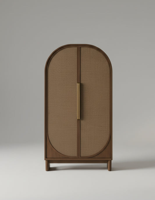 Lulu & Georgia Smoke Oak Brown Suzette Cabinet Armoire FFE-1080