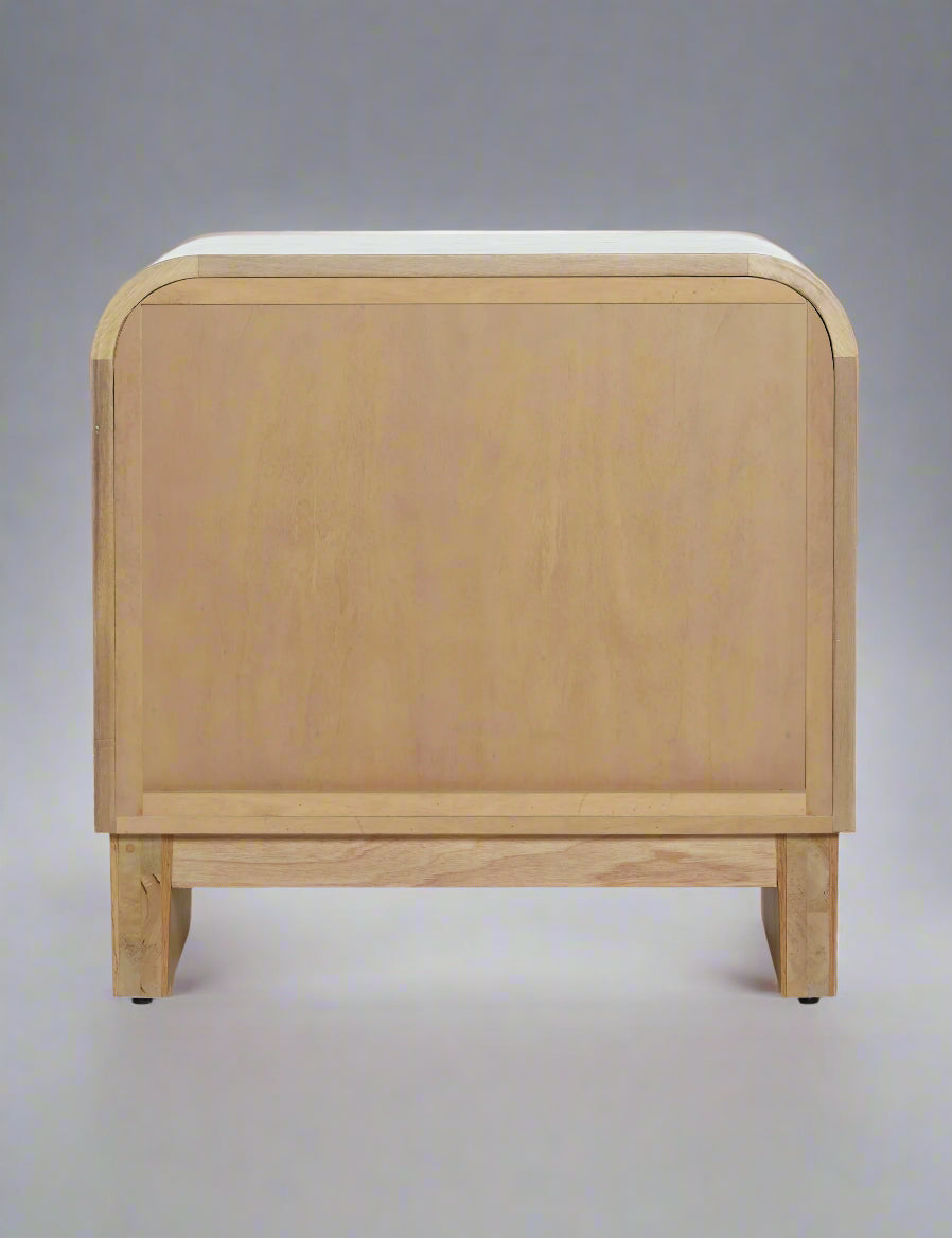 Pair (2) Lulu and Georgia Suzette Grand Grasscloth Paneled Nightstands FFE258-411