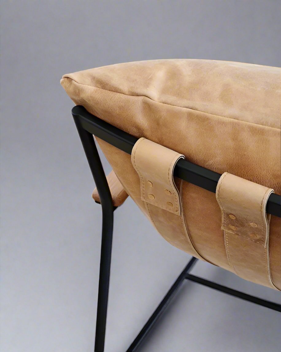 Denver Modern Vail Lounge in Beige Sunflower Leather (3 avail.) FFE258-217