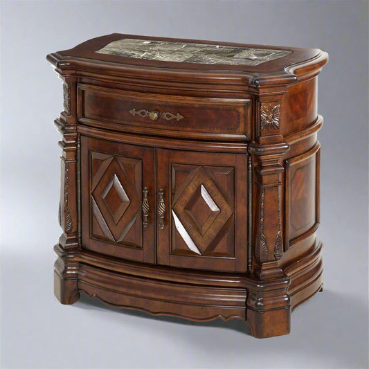 Michael Amini Windsor Court Vintage Fruitwood Finish Nightstand (2 Avail) FFE-768