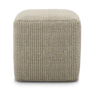 Zelma Square Woven Outdoor/ Indoor Pouf Natural Recycled Polyester FFW258-850