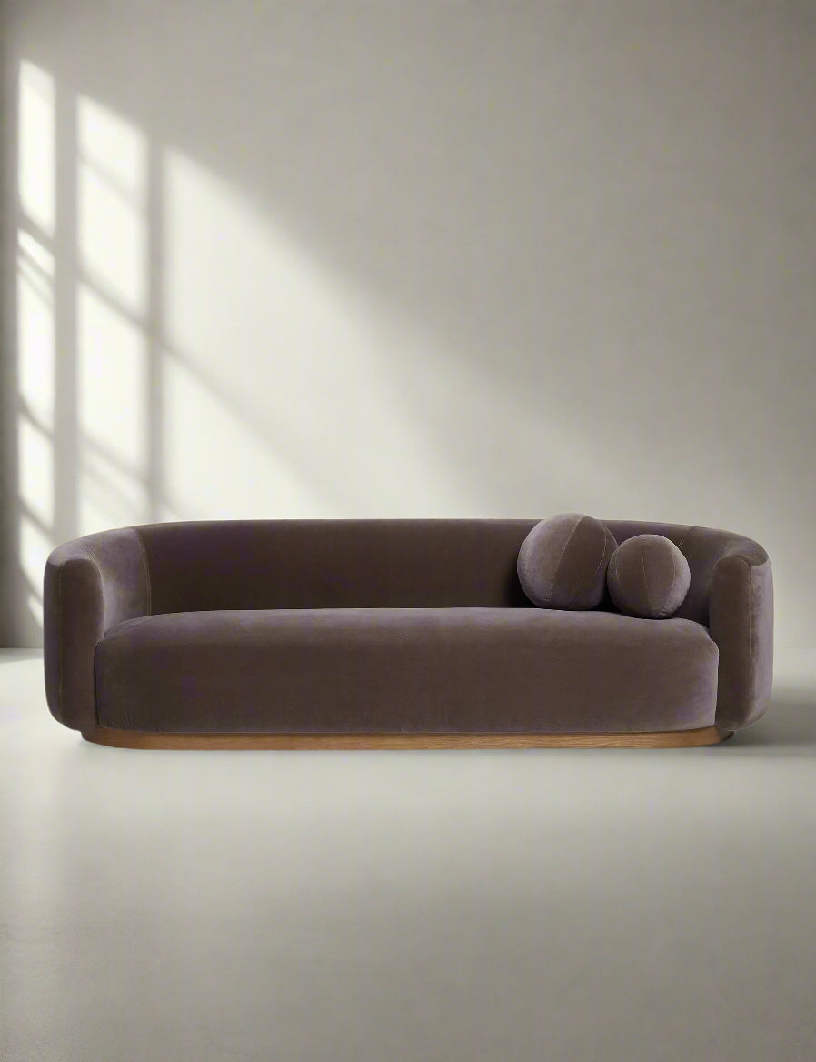 Lulu and Georgia Lowry Mink Velvet Couch Sofa FFE258-526