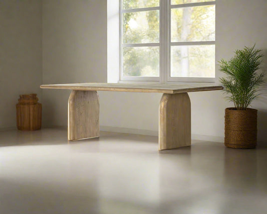 Interior Define Sorrento Solid Mindi Wood Alto Dining Table FFE258-414