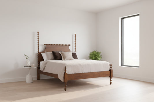 Emily Spindle King Brown Bed Emily Collection by Braxton Culler Four Post Bed FFE-1214