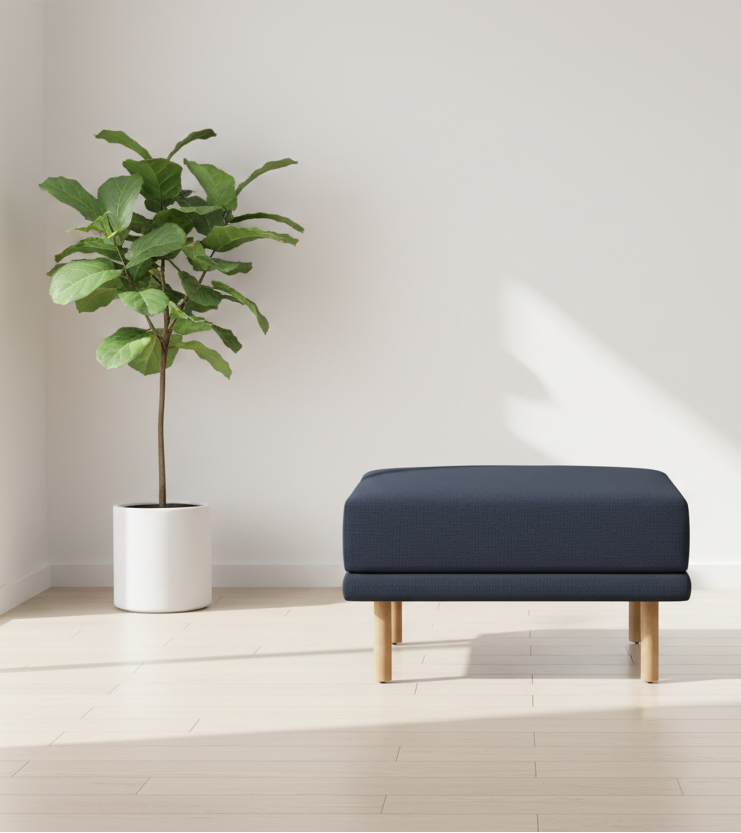 Burrow Navy Blue Range Ottoman FFE-1306