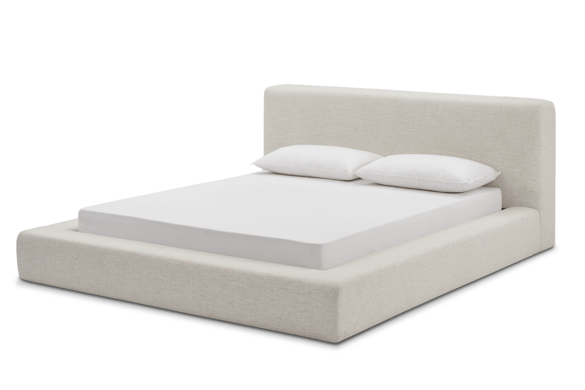 Castlery Dawson King Size Low Profile Platform Bed Beach Linen FFE258-570