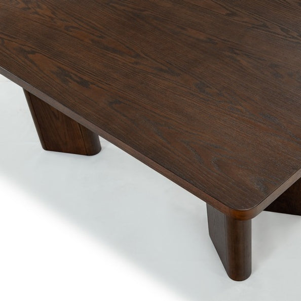 Safavieh Barnard Rectangle Wood Walnut Dining Table FFE-1043