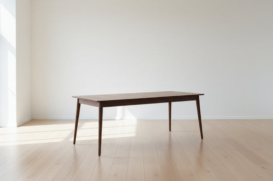 Burrow Serif Extendable Dining Table (59" to 79") Walnut Finish FFE-1410