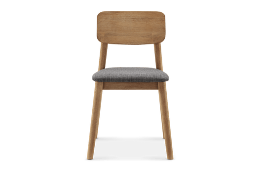 Pair Castlery Seb Dining Chair Dark Graphite Pad (4 Pair Avail) FFE-1037