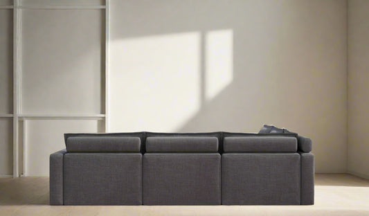 Homebody Grey Gloomy Day In Five Seat Luxe L-Shaped Sectional FFE258-409