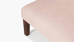 Havenly Blush Velvet Cocktail Square Ottoman Bench FFE258-116