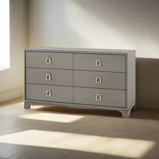 Bungalow 5 Villa & House Stanford Modern Classic Grey 6 Drawer Wood Dresser MB1-25