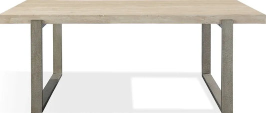 Modus Ariela Natural Travertine Coffee Table with Bronze Metal Base FFE-1525