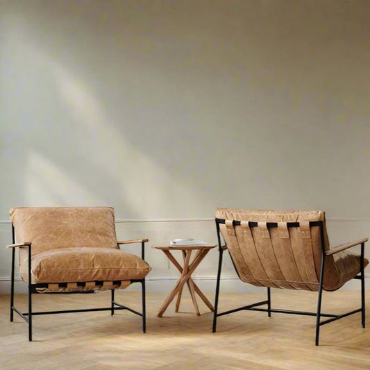 Denver Modern Vail Lounge in Beige Sunflower Leather (3 avail.) FFE258-217