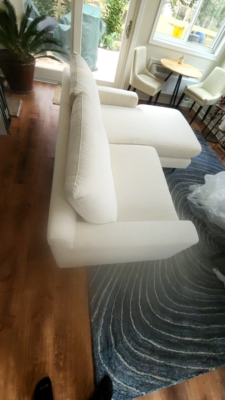 Sloan 2 Seat Reversible Beige Chaise Sectional FFE-1298