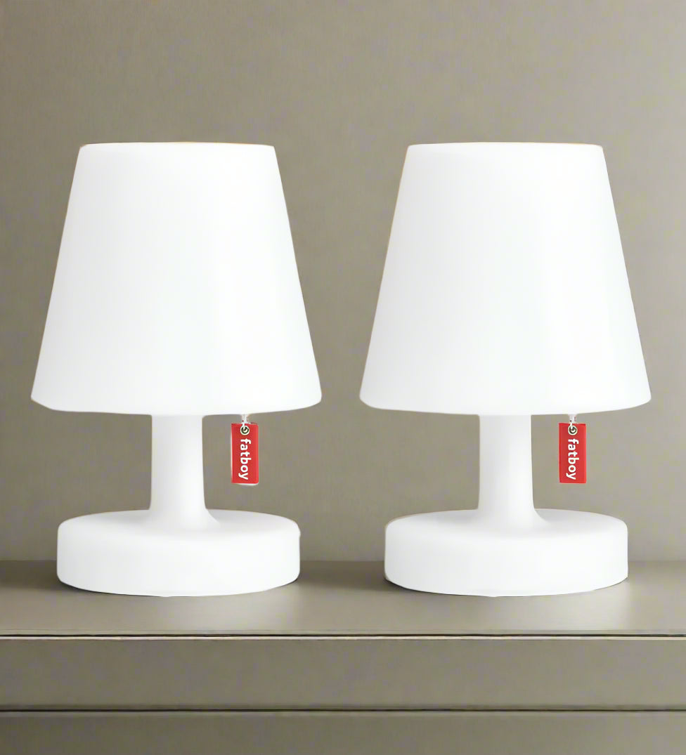 Pair (2) Fatboy Edison White The Mini Portable Table Lamp FFE258-696