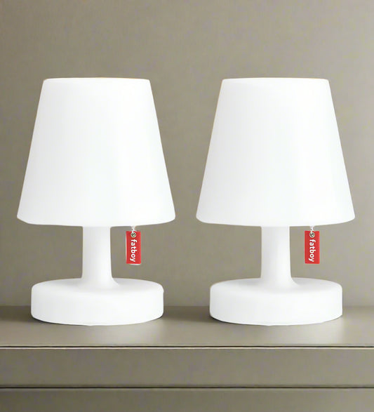 Pair (2) Fatboy Edison White The Mini Portable Table Lamp FFE258-696