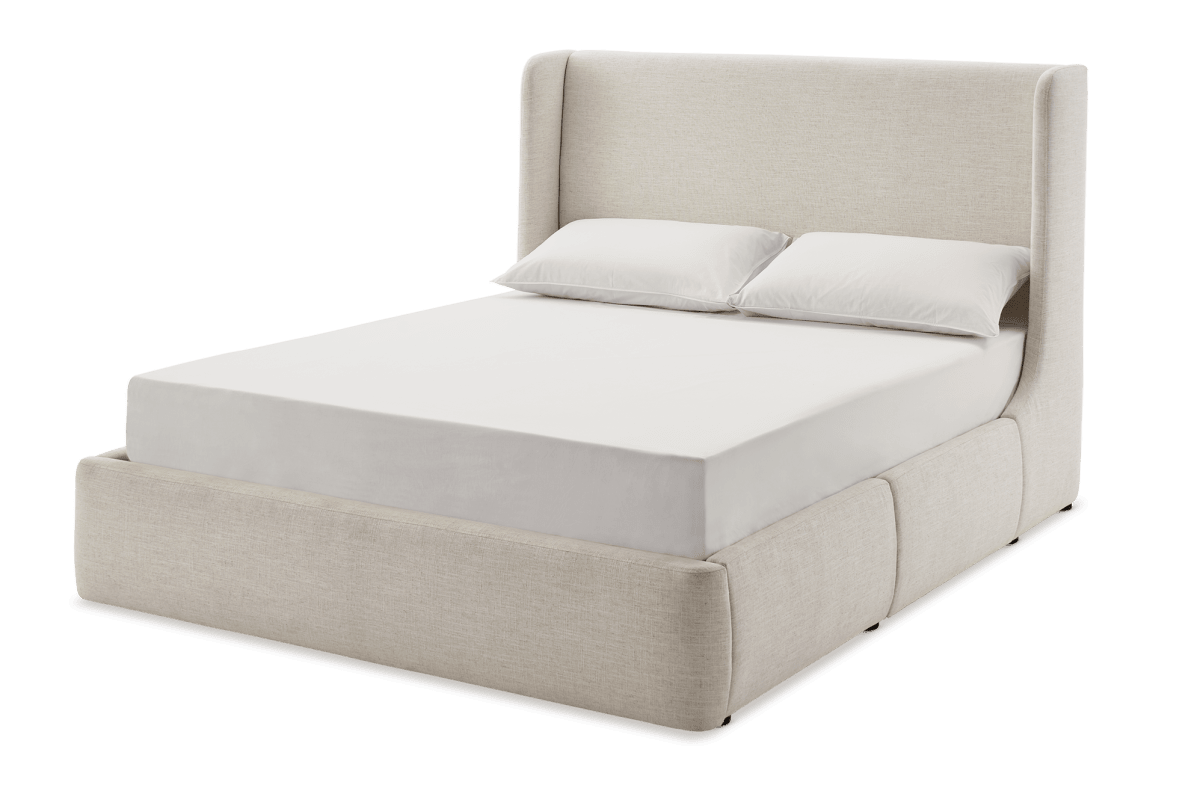 Castlery Dalton Storage Queen Size Bed, Beach Linen FFE-830