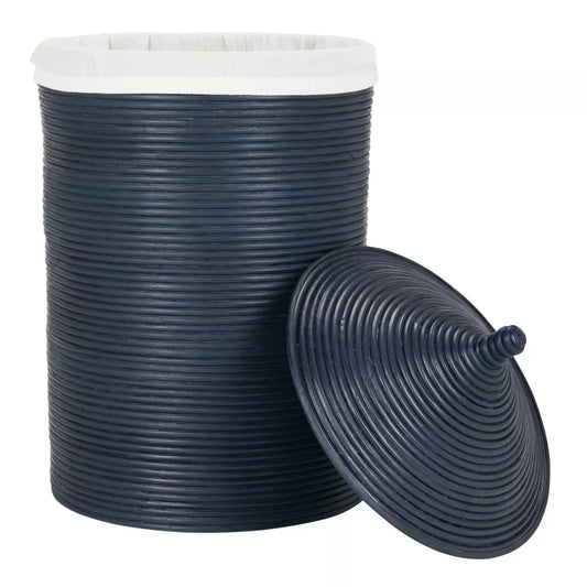 Safavieh Wellington Laundry Basket - White / Navy FFE-731