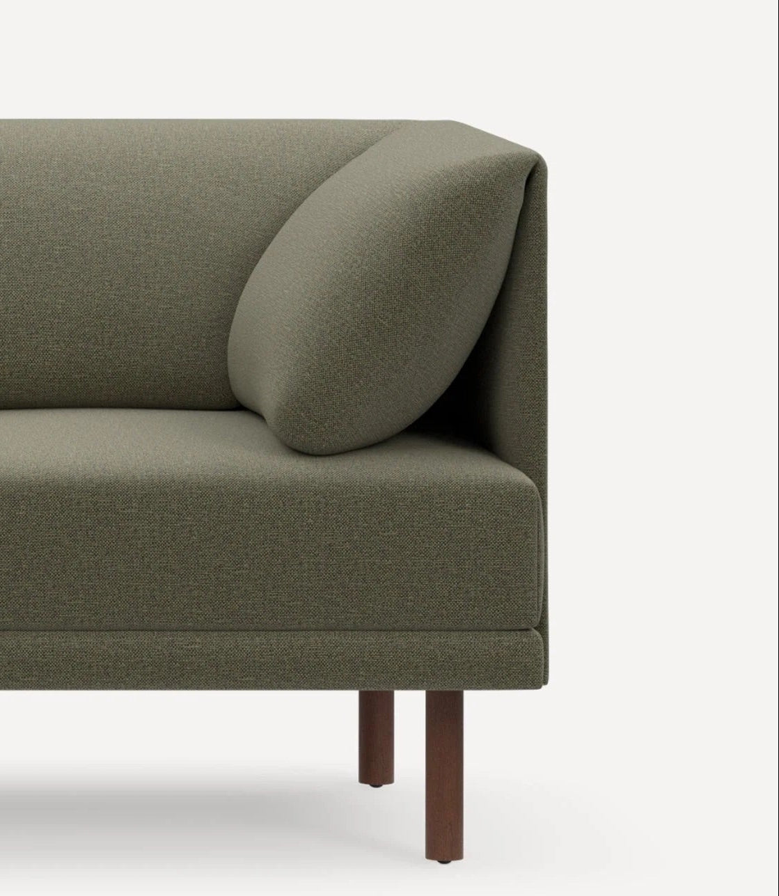 Burrow Range 4-Piece Moss Green Modular Sectional Lounger Sofa Couch FFW-1269