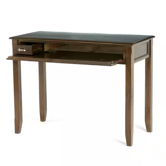 Burlington 42" Writing Office Desk in Solid Wood Mahogany Brown Finish FFW258-639