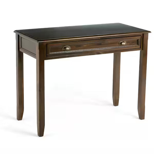 Burlington 42" Writing Office Desk in Solid Wood Mahogany Brown Finish FFW258-639