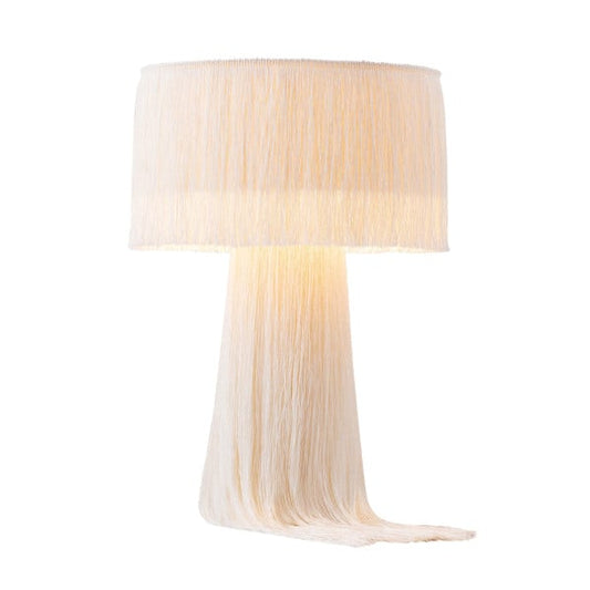 TOV Furniture Atolla Cream Beige Tassel Textured Table Lamp FFE-1073