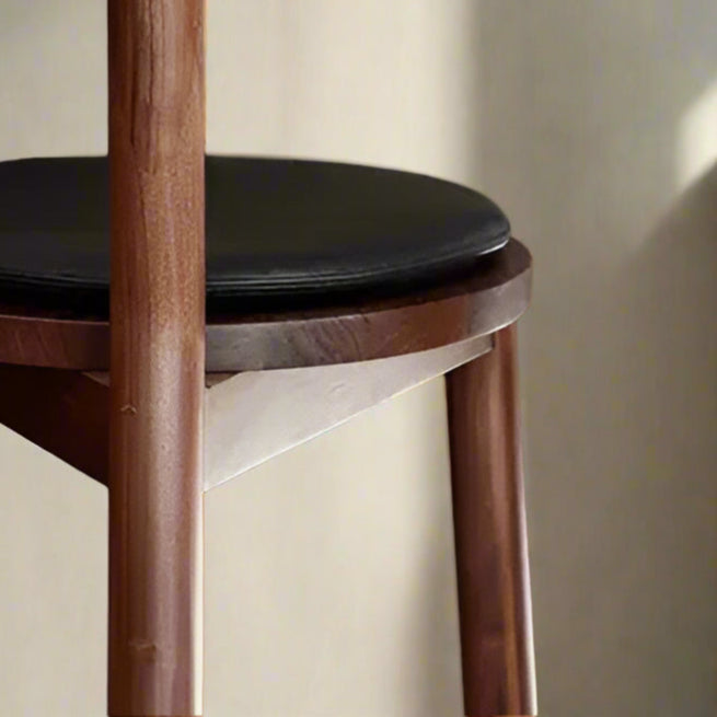Denver Modern Range Walnut Blk Leather Cushion Counter Stool (2 Avail) FFE258-345
