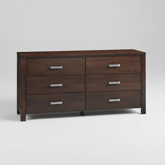 Modus Riva Six Drawer Dresser Chest in Chocolate Brown 6 FFE-1475